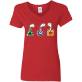 T-Shirts Red / S Kawaii Halloween Potions Women's V-Neck T-Shirt