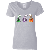 T-Shirts Sport Grey / S Kawaii Halloween Potions Women's V-Neck T-Shirt