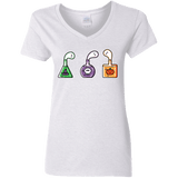 T-Shirts White / S Kawaii Halloween Potions Women's V-Neck T-Shirt