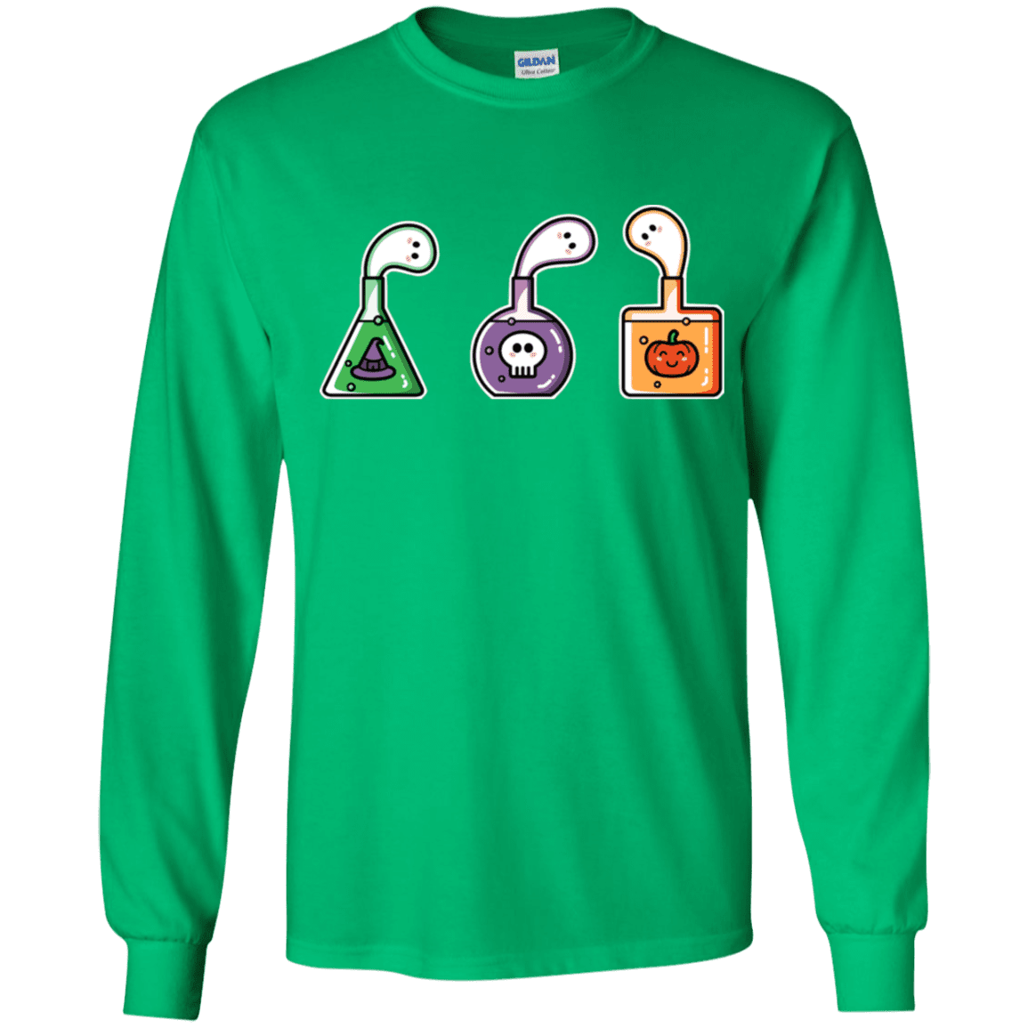T-Shirts Irish Green / YS Kawaii Halloween Potions Youth Long Sleeve T-Shirt