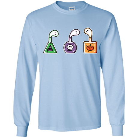 T-Shirts Light Blue / YS Kawaii Halloween Potions Youth Long Sleeve T-Shirt