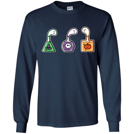 T-Shirts Navy / YS Kawaii Halloween Potions Youth Long Sleeve T-Shirt