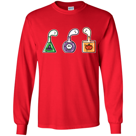 T-Shirts Red / YS Kawaii Halloween Potions Youth Long Sleeve T-Shirt