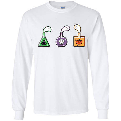 T-Shirts White / YS Kawaii Halloween Potions Youth Long Sleeve T-Shirt