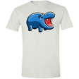 T-Shirts White / X-Small Kawaii Happy Hippo Men's Semi-Fitted Softstyle