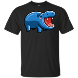 T-Shirts Black / S Kawaii Happy Hippo T-Shirt
