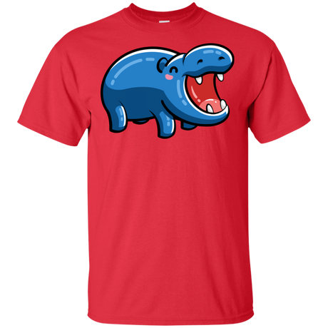 T-Shirts Red / S Kawaii Happy Hippo T-Shirt
