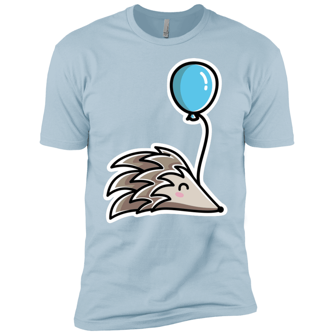 T-Shirts Light Blue / YXS Kawaii Hedgehog with Balloon Boys Premium T-Shirt