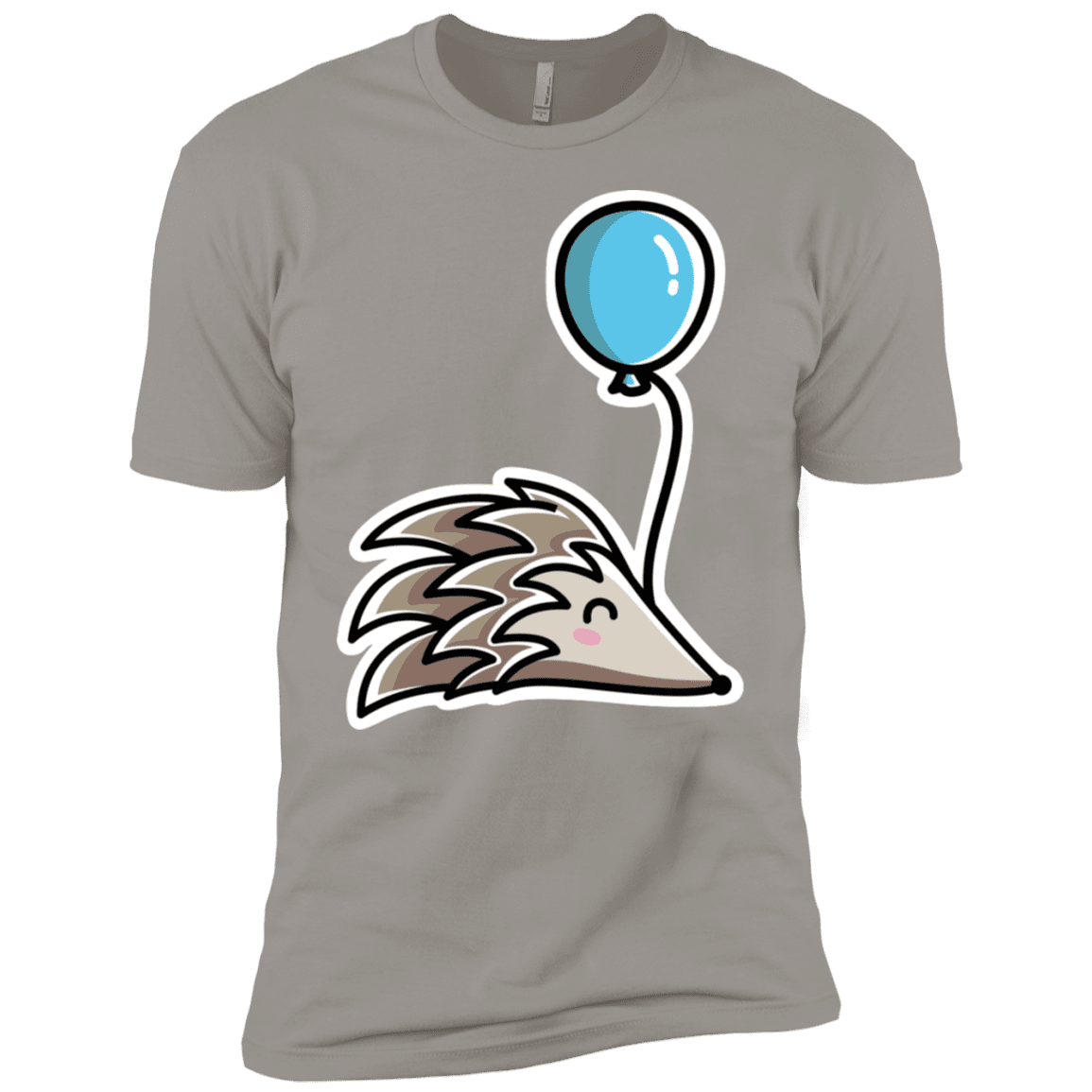 T-Shirts Light Grey / YXS Kawaii Hedgehog with Balloon Boys Premium T-Shirt