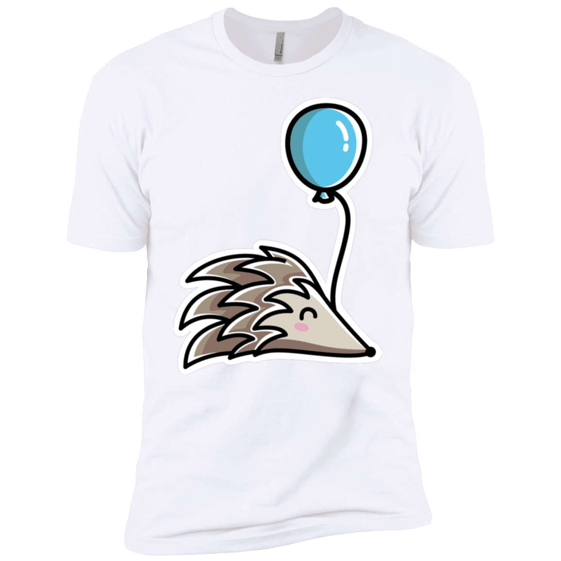 T-Shirts White / YXS Kawaii Hedgehog with Balloon Boys Premium T-Shirt