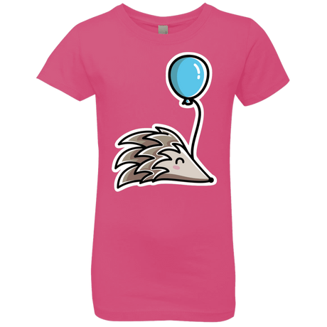 T-Shirts Hot Pink / YXS Kawaii Hedgehog with Balloon Girls Premium T-Shirt