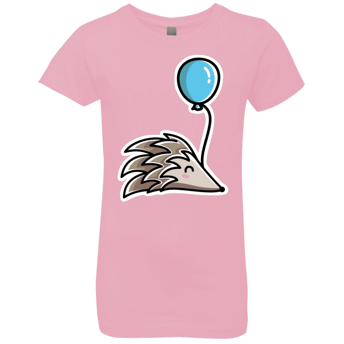 T-Shirts Light Pink / YXS Kawaii Hedgehog with Balloon Girls Premium T-Shirt