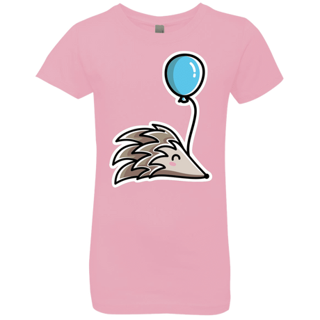 T-Shirts Light Pink / YXS Kawaii Hedgehog with Balloon Girls Premium T-Shirt