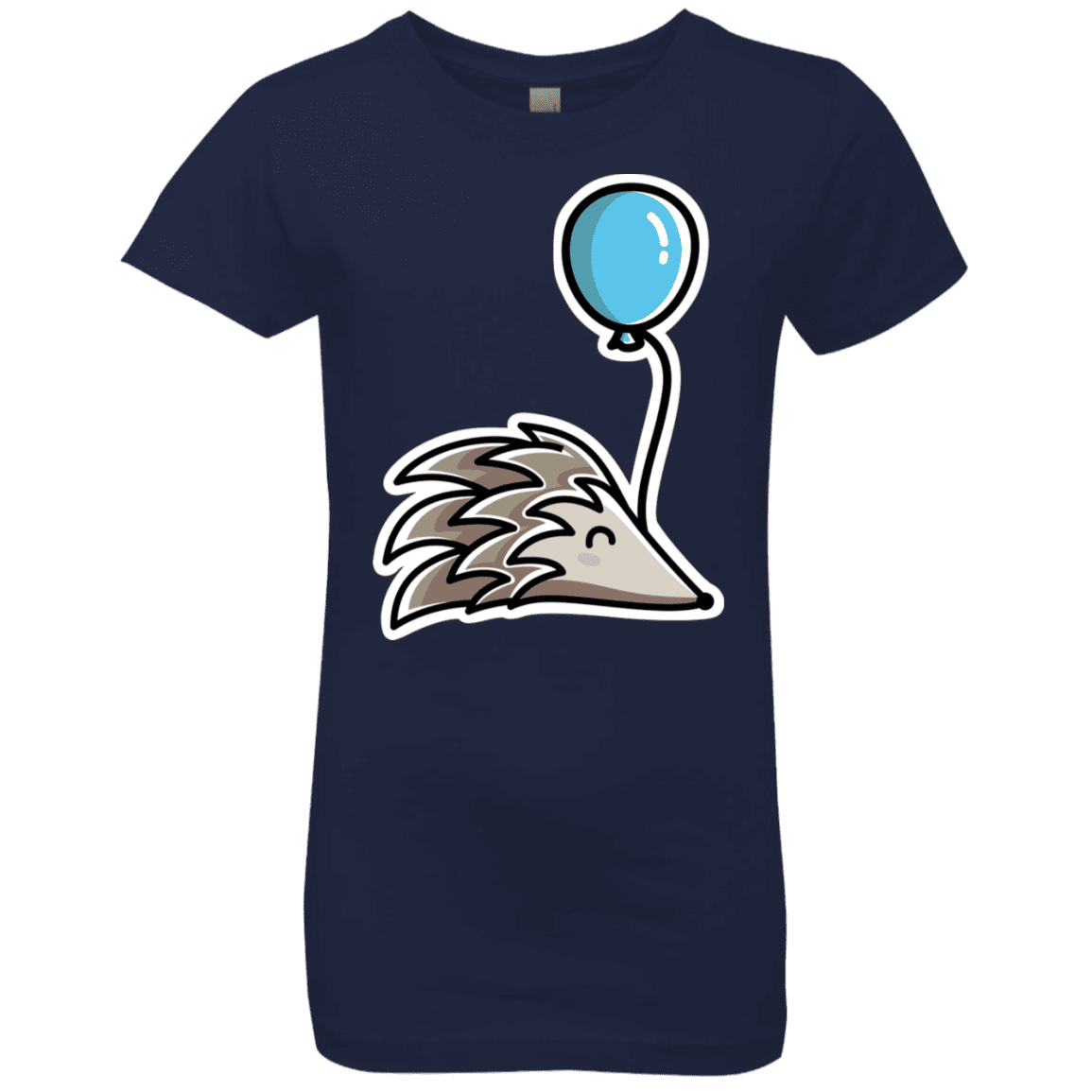 T-Shirts Midnight Navy / YXS Kawaii Hedgehog with Balloon Girls Premium T-Shirt