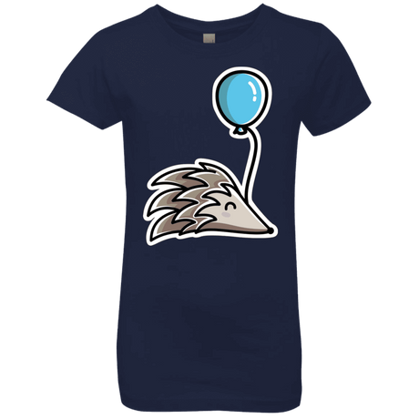 T-Shirts Midnight Navy / YXS Kawaii Hedgehog with Balloon Girls Premium T-Shirt