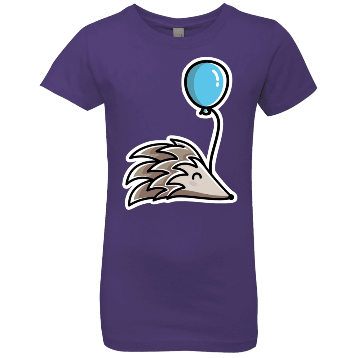 T-Shirts Purple Rush / YXS Kawaii Hedgehog with Balloon Girls Premium T-Shirt