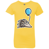 T-Shirts Vibrant Yellow / YXS Kawaii Hedgehog with Balloon Girls Premium T-Shirt