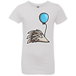 T-Shirts White / YXS Kawaii Hedgehog with Balloon Girls Premium T-Shirt