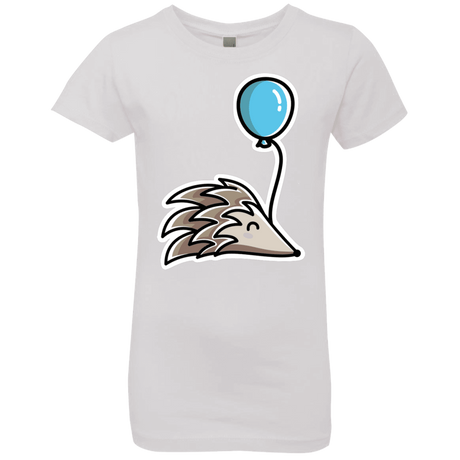 T-Shirts White / YXS Kawaii Hedgehog with Balloon Girls Premium T-Shirt