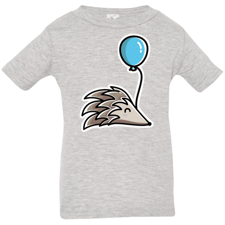 T-Shirts Heather Grey / 6 Months Kawaii Hedgehog with Balloon Infant Premium T-Shirt