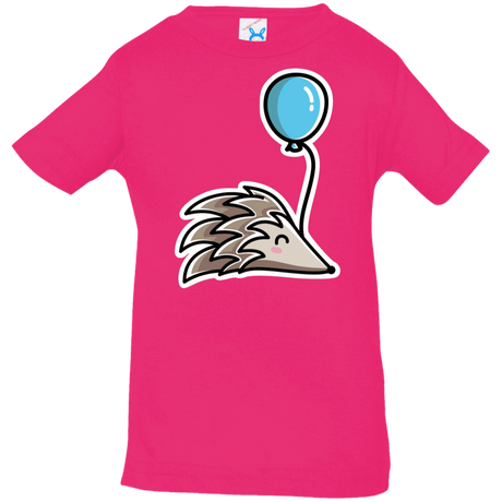 T-Shirts Hot Pink / 6 Months Kawaii Hedgehog with Balloon Infant Premium T-Shirt