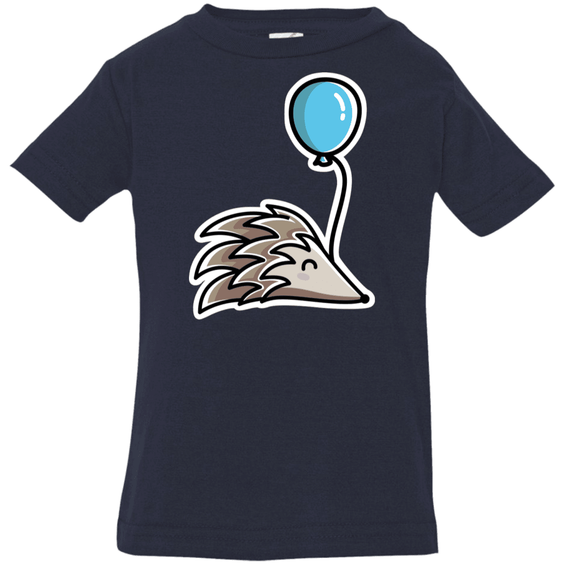 T-Shirts Navy / 6 Months Kawaii Hedgehog with Balloon Infant Premium T-Shirt
