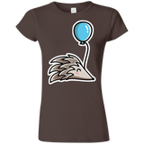 T-Shirts Dark Chocolate / S Kawaii Hedgehog with Balloon Junior Slimmer-Fit T-Shirt