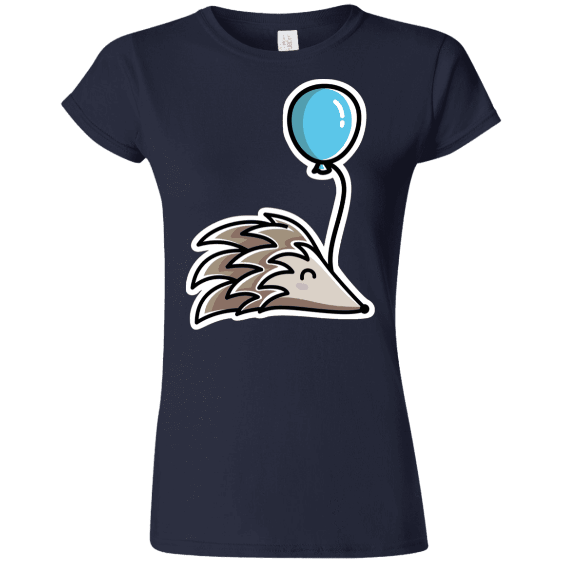 T-Shirts Navy / S Kawaii Hedgehog with Balloon Junior Slimmer-Fit T-Shirt