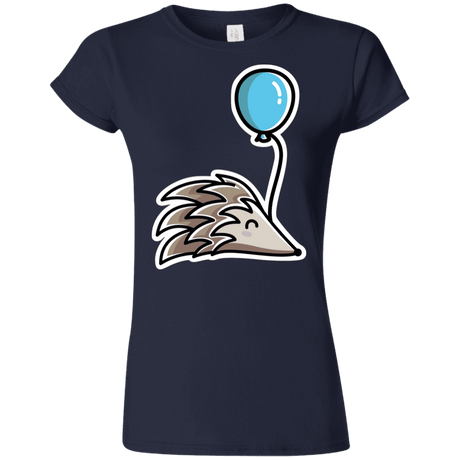 T-Shirts Navy / S Kawaii Hedgehog with Balloon Junior Slimmer-Fit T-Shirt