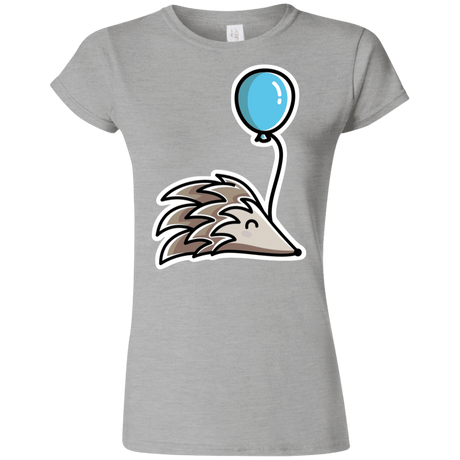 T-Shirts Sport Grey / S Kawaii Hedgehog with Balloon Junior Slimmer-Fit T-Shirt
