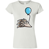 T-Shirts White / S Kawaii Hedgehog with Balloon Junior Slimmer-Fit T-Shirt