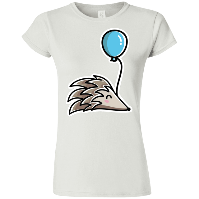 T-Shirts White / S Kawaii Hedgehog with Balloon Junior Slimmer-Fit T-Shirt