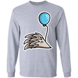 T-Shirts Sport Grey / S Kawaii Hedgehog with Balloon Men's Long Sleeve T-Shirt