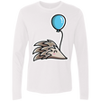 T-Shirts White / S Kawaii Hedgehog with Balloon Men's Premium Long Sleeve