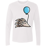 T-Shirts White / S Kawaii Hedgehog with Balloon Men's Premium Long Sleeve