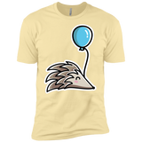 T-Shirts Banana Cream / X-Small Kawaii Hedgehog with Balloon Men's Premium T-Shirt