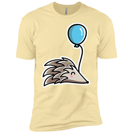 T-Shirts Banana Cream / X-Small Kawaii Hedgehog with Balloon Men's Premium T-Shirt