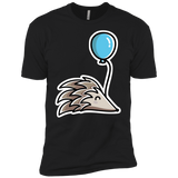 T-Shirts Black / X-Small Kawaii Hedgehog with Balloon Men's Premium T-Shirt