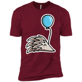 T-Shirts Cardinal / X-Small Kawaii Hedgehog with Balloon Men's Premium T-Shirt