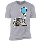 T-Shirts Heather Grey / X-Small Kawaii Hedgehog with Balloon Men's Premium T-Shirt