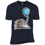 T-Shirts Midnight Navy / X-Small Kawaii Hedgehog with Balloon Men's Premium T-Shirt