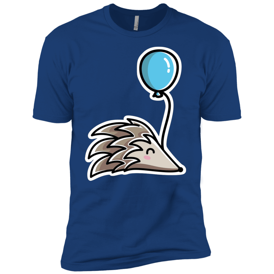 T-Shirts Royal / X-Small Kawaii Hedgehog with Balloon Men's Premium T-Shirt