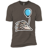 T-Shirts Warm Grey / X-Small Kawaii Hedgehog with Balloon Men's Premium T-Shirt