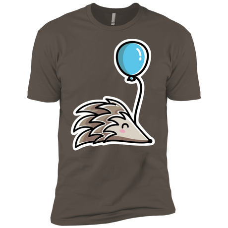 T-Shirts Warm Grey / X-Small Kawaii Hedgehog with Balloon Men's Premium T-Shirt