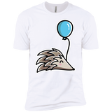 T-Shirts White / X-Small Kawaii Hedgehog with Balloon Men's Premium T-Shirt