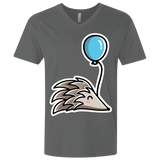 T-Shirts Heavy Metal / X-Small Kawaii Hedgehog with Balloon Men's Premium V-Neck