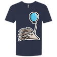 T-Shirts Midnight Navy / X-Small Kawaii Hedgehog with Balloon Men's Premium V-Neck