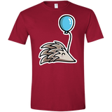 T-Shirts Cardinal Red / S Kawaii Hedgehog with Balloon Men's Semi-Fitted Softstyle