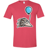 T-Shirts Heather Red / S Kawaii Hedgehog with Balloon Men's Semi-Fitted Softstyle