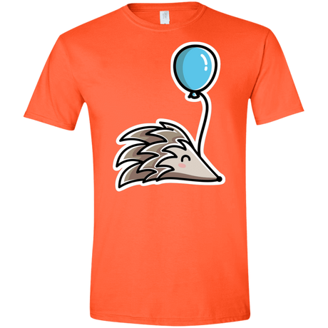 T-Shirts Orange / S Kawaii Hedgehog with Balloon Men's Semi-Fitted Softstyle